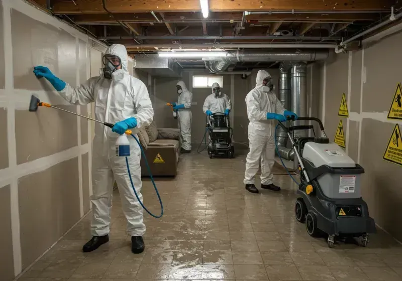 Basement Moisture Removal and Structural Drying process in Boling, TX